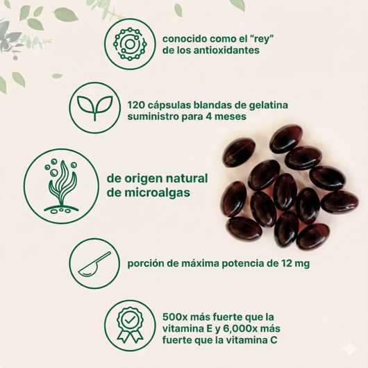 Astaxantina - El "Botox Natural" Rejuvenece en 30 Días o Te Devolvemos Tu Dinero.