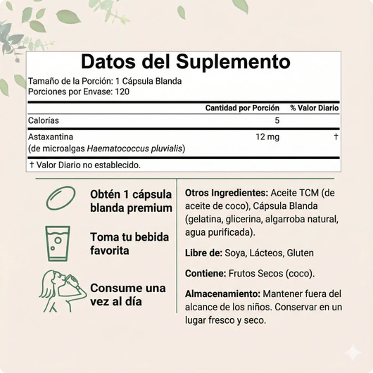 Astaxantina - El "Botox Natural" Rejuvenece en 30 Días o Te Devolvemos Tu Dinero.