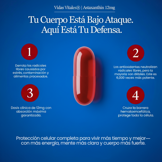 Astaxantina - Siéntete Y Luce Más Joven en 30 Días o Te Devolvemos Tu Dinero.